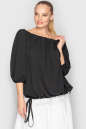 Блуза  черного цвета 761 No2|интернет-магазин vvlen.com