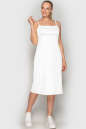 Летнее платье футляр белого цвета 762|интернет-магазин vvlen.com
