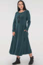 Платье трапеция зеленого цвета 2779.65  No2|интернет-магазин vvlen.com