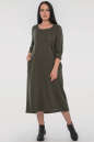 Платье трапеция хаки цвета 2805.79  No1|интернет-магазин vvlen.com
