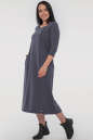 Платье трапеция джинса цвета 2805.79  No1|интернет-магазин vvlen.com