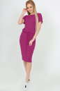 Офисное платье футляр малинового цвета 2478-1.17 No1|интернет-магазин vvlen.com