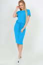 Повседневное платье футляр бирюзового цвета 2478-1.17 No1|интернет-магазин vvlen.com