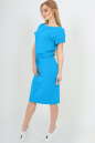 Повседневное платье футляр бирюзового цвета 2478-1.17 No2|интернет-магазин vvlen.com