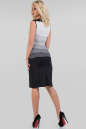 Летнее платье футляр черного с серым цвета 1305.17 No2|интернет-магазин vvlen.com