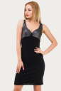 Коктейльное платье-комбинация черного цвета 850.2 No0|интернет-магазин vvlen.com