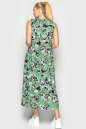 Летнее платье зеленого с черным цвета 2540.84 No2|интернет-магазин vvlen.com