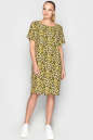 Летнее платье желтый с черным цвета 2794-3.84|интернет-магазин vvlen.com