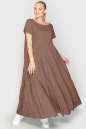 Летнее платье с пышной юбкой мокко цвета 345|интернет-магазин vvlen.com
