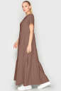Летнее платье с пышной юбкой мокко цвета 345 No1|интернет-магазин vvlen.com