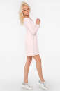 Повседневное платье с расклешённой юбкой бледно-розовый цвета 2961.46 No1|интернет-магазин vvlen.com