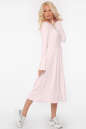 Повседневное платье с расклешённой юбкой бледно-розовый цвета 2961-1.46 No1|интернет-магазин vvlen.com