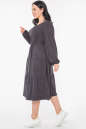 Платье с расклешённой юбкой темно-серого цвета 2959.17  No2|интернет-магазин vvlen.com