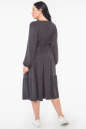 Платье с расклешённой юбкой темно-серого цвета 2959.17  No3|интернет-магазин vvlen.com