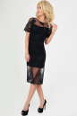 Коктейльное платье футляр черного цвета 2538.10 No2|интернет-магазин vvlen.com