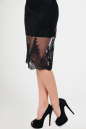 Коктейльное платье футляр черного цвета 2538.10 No6|интернет-магазин vvlen.com