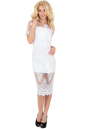 Коктейльное платье футляр молочного цвета 2538.10 No2|интернет-магазин vvlen.com