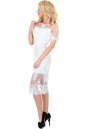 Коктейльное платье футляр молочного цвета 2538.10 No3|интернет-магазин vvlen.com
