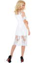 Коктейльное платье футляр молочного цвета 2538.10 No4|интернет-магазин vvlen.com