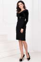 Коктейльное платье футляр черного цвета 507.1 No1|интернет-магазин vvlen.com