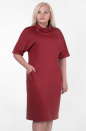 Летнее платье футляр бордового цвета 2364 .41 No0|интернет-магазин vvlen.com
