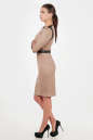 Офисное платье футляр бежевого цвета 2375.77 No2|интернет-магазин vvlen.com