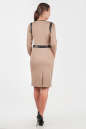 Офисное платье футляр бежевого цвета 2375.77 No3|интернет-магазин vvlen.com