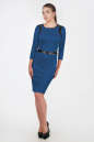 Офисное платье футляр синего цвета 2375.77 No1|интернет-магазин vvlen.com