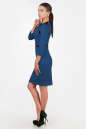 Офисное платье футляр синего цвета 2375.77 No2|интернет-магазин vvlen.com