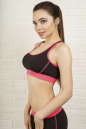 Топ для фитнеса черного с розовым цвета 2315.67|интернет-магазин vvlen.com