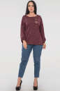 Блуза  бордового цвета 2846.96 No1|интернет-магазин vvlen.com