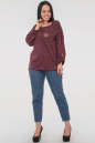 Блуза  бордового цвета 2846.96 No2|интернет-магазин vvlen.com