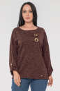 Блуза  шоколадного цвета 2846.96 No0|интернет-магазин vvlen.com