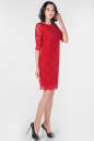 Коктейльное платье трапеция красного цвета 2525-2.12 No1|интернет-магазин vvlen.com