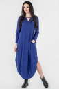 Платье оверсайз василькового цвета 2424-2.17|интернет-магазин vvlen.com