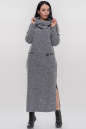 Повседневное платье  мешок серого цвета 2861.106|интернет-магазин vvlen.com