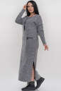 Повседневное платье  мешок серого цвета 2861.106 No2|интернет-магазин vvlen.com