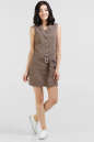 Летнее платье футляр коричневого цвета 1119.30 No0|интернет-магазин vvlen.com