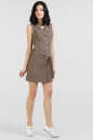 Летнее платье футляр коричневого цвета 1119.30 No1|интернет-магазин vvlen.com