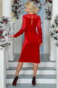 Коктейльное платье футляр красного цвета 2440.26 No3|интернет-магазин vvlen.com
