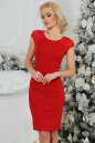 Коктейльное платье футляр красного цвета 2203.47|интернет-магазин vvlen.com