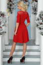 Коктейльное платье с расклешённой юбкой красного цвета 1666.47 No2|интернет-магазин vvlen.com