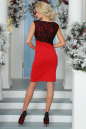 Коктейльное платье футляр красного цвета 1946-1.47 No2|интернет-магазин vvlen.com