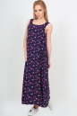 Летнее платье балахон темно-синего цвета 2541.84 No3|интернет-магазин vvlen.com