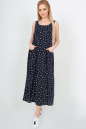 Летнее платье оверсайз темно-синего цвета 2541.84|интернет-магазин vvlen.com