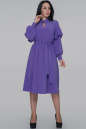 Повседневное платье с расклешённой юбкой сиреневого цвета 2933.100 No0|интернет-магазин vvlen.com