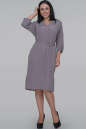 Платье с поясом серо-сиреневое 2928.132 No0|интернет-магазин vvlen.com