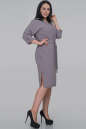 Платье с поясом серо-сиреневое 2928.132 No1|интернет-магазин vvlen.com