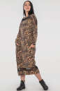 Платье оверсайз черного с оранжевым цвета 2711.17|интернет-магазин vvlen.com