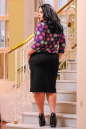 Платье футляр сиреневого с черным цвета 2296.17/23.78  No1|интернет-магазин vvlen.com
